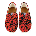 Orange Leopard Print Casual Shoes