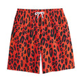 Orange Leopard Print Cotton Shorts