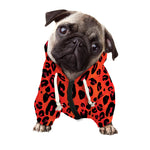 Orange Leopard Print Dog Zip Up Hoodie