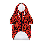 Orange Leopard Print Dog Zip Up Hoodie