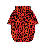 Orange Leopard Print Dog Zip Up Hoodie