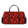 Orange Leopard Print Duffel Bag