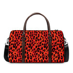Orange Leopard Print Duffle Bag