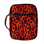 Orange Leopard Print Front Pocket Bible Bag