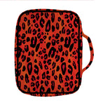Orange Leopard Print Front Pocket Bible Bag