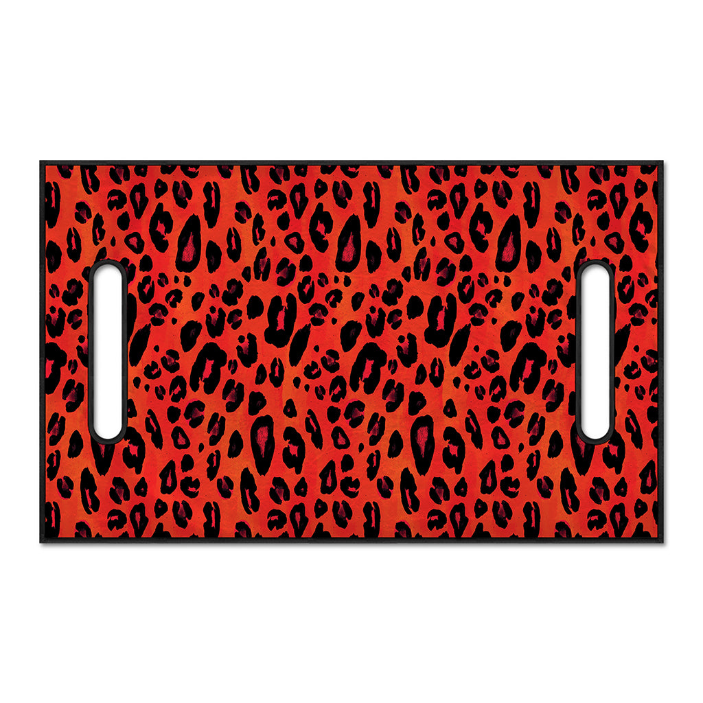 Orange Leopard Print Golf Cart Seat Cover