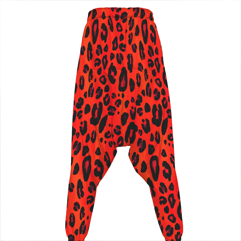 Orange Leopard Print Hammer Pants