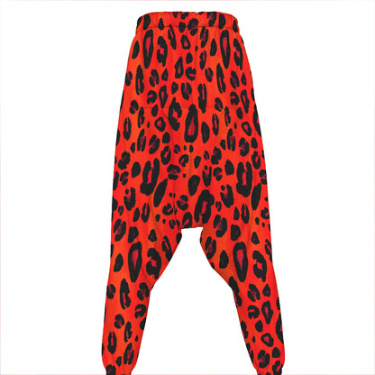 Orange Leopard Print Hammer Pants