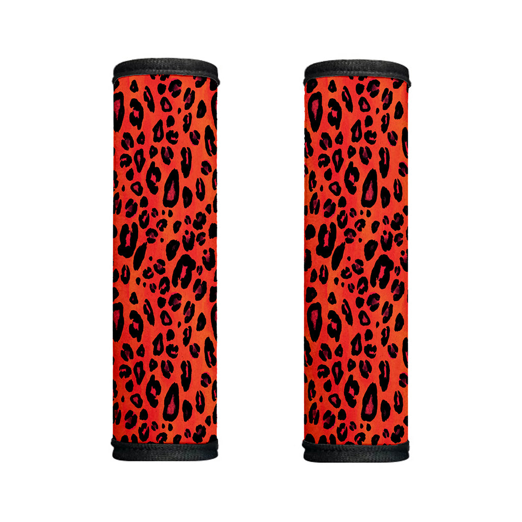 Orange Leopard Print Handle Covers