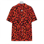 Orange Leopard Print Hawaiian Shirt