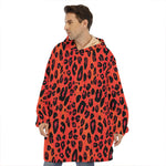 Orange Leopard Print Hoodie Blanket