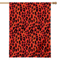 Orange Leopard Print House Flag