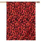 Orange Leopard Print House Flag