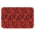 Orange Leopard Print Indoor Door Mat