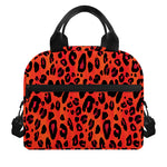 Orange Leopard Print Insulated Lunch Bag