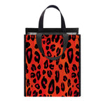 Orange Leopard Print Insulated Lunch Tote