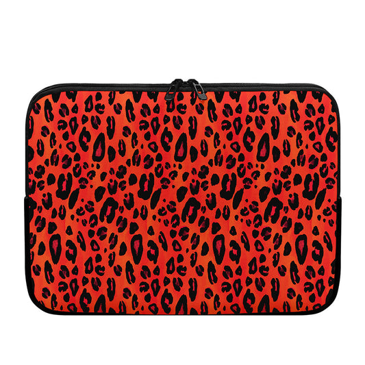 Orange Leopard Print Laptop Sleeve