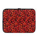 Orange Leopard Print Laptop Sleeve