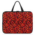 Orange Leopard Print Laptop Sleeve With Handle