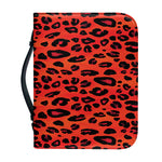 Orange Leopard Print Leather Bible Cover