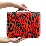 Orange Leopard Print Leather Bible Cover