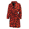 Orange Leopard Print Men's Bathrobe