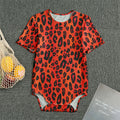 Orange Leopard Print Men's Bodysuit