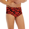 Orange Leopard Print Men's Briefs