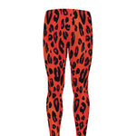 Orange Leopard Print Men's leggings