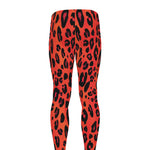 Orange Leopard Print Men's leggings
