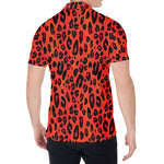 Orange Leopard Print Men's Shirt