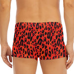 Orange Leopard Print Men's Short Boxer Briefs