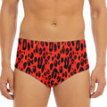 Orange Leopard Print Men's Triangle Swim Briefs