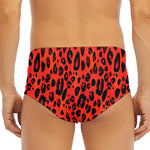 Orange Leopard Print Men's Triangle Swim Briefs