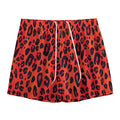Orange Leopard Print Mesh Shorts