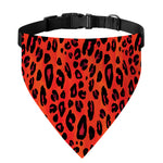 Orange Leopard Print Over The Collar Dog Bandana