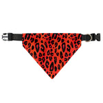 Orange Leopard Print Over The Collar Dog Bandana
