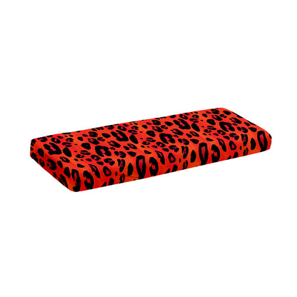 Orange Leopard Print Piano Keyboard Cover