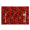Orange Leopard Print Placemat