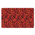 Orange Leopard Print Polyester Doormat