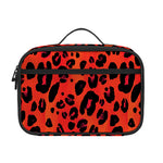 Orange Leopard Print Portable Lunch Bag