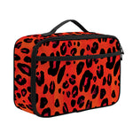 Orange Leopard Print Portable Lunch Bag