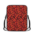 Orange Leopard Print Rectangular Crossbody Bag