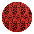 Orange Leopard Print Round Blanket