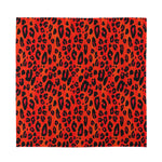 Orange Leopard Print Silk Bandana