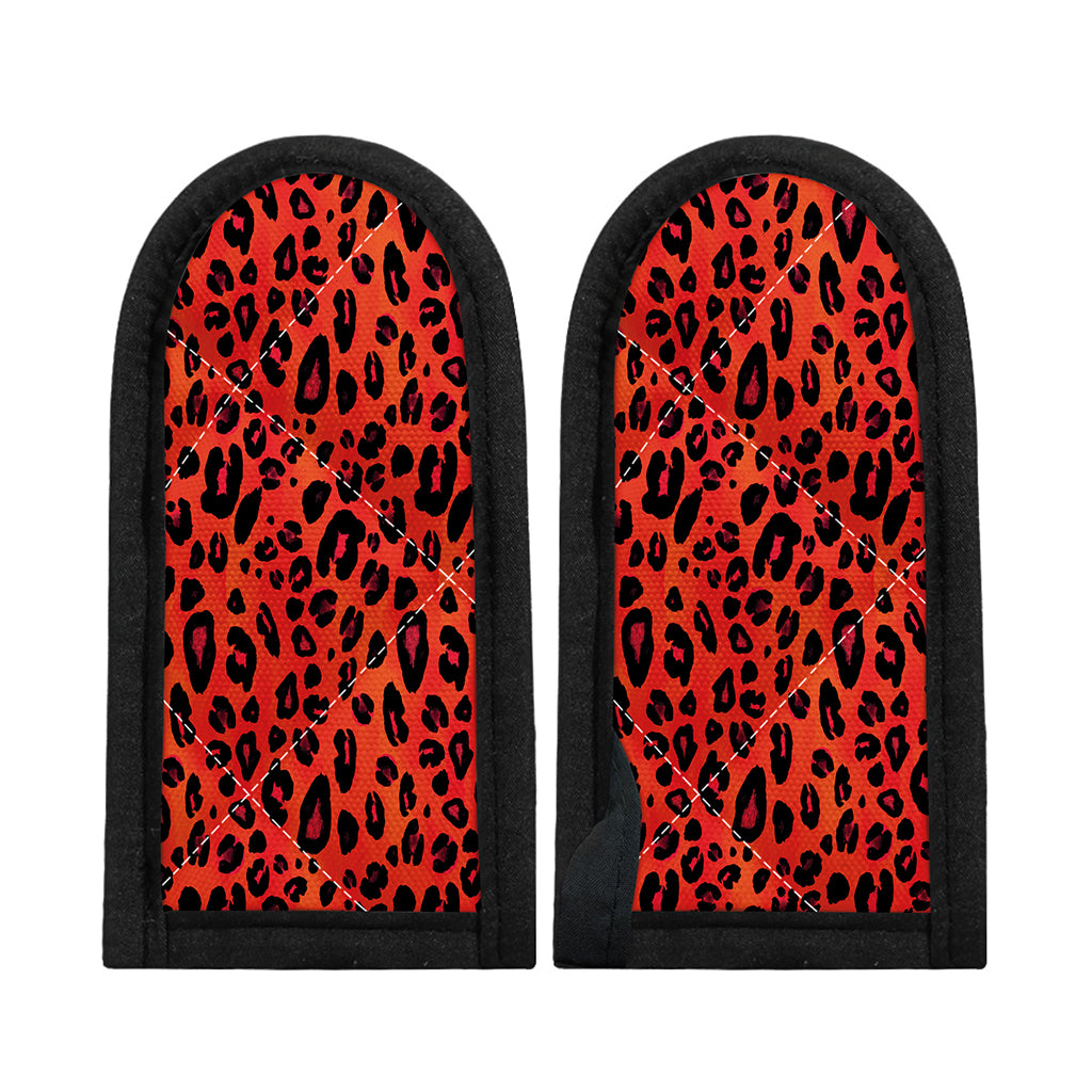 Orange Leopard Print Skillet Handle Cover