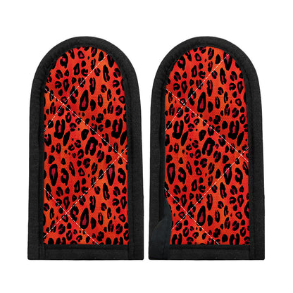 Orange Leopard Print Skillet Handle Cover
