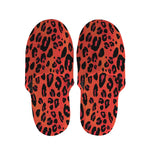 Orange Leopard Print Slippers