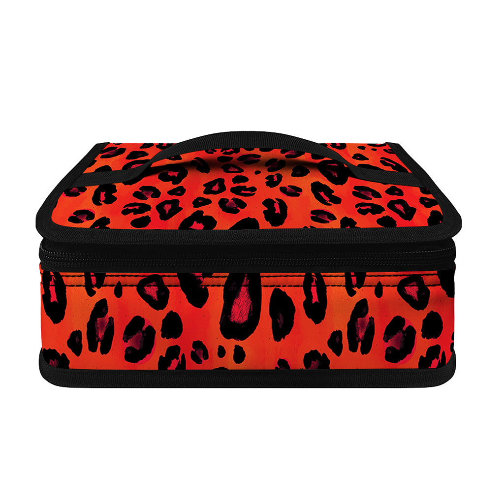Orange Leopard Print Small Lunch Bag