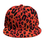 Orange Leopard Print Snapback Cap